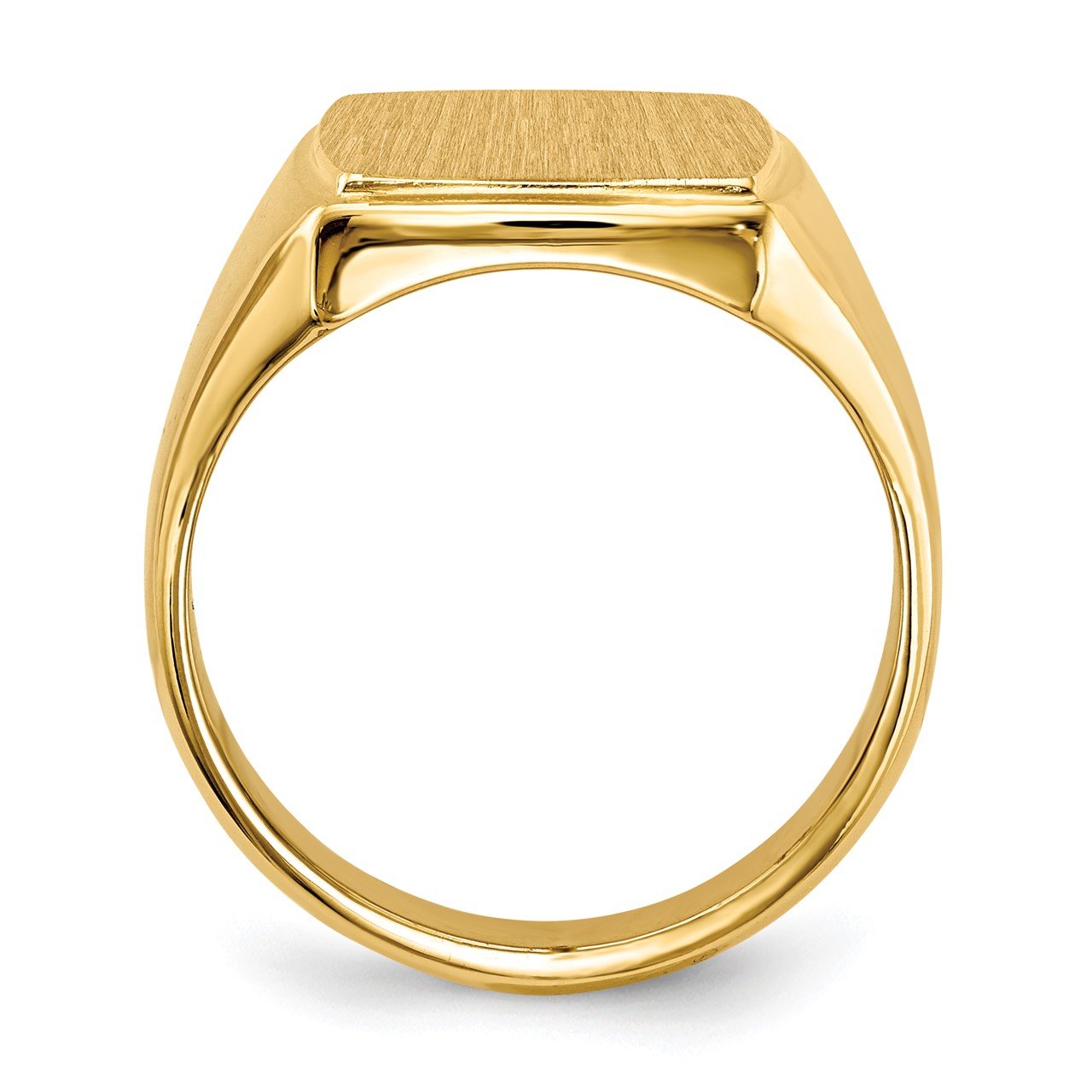 14k 14.5x13.0mm Closed Back Mens Signet Ring-1