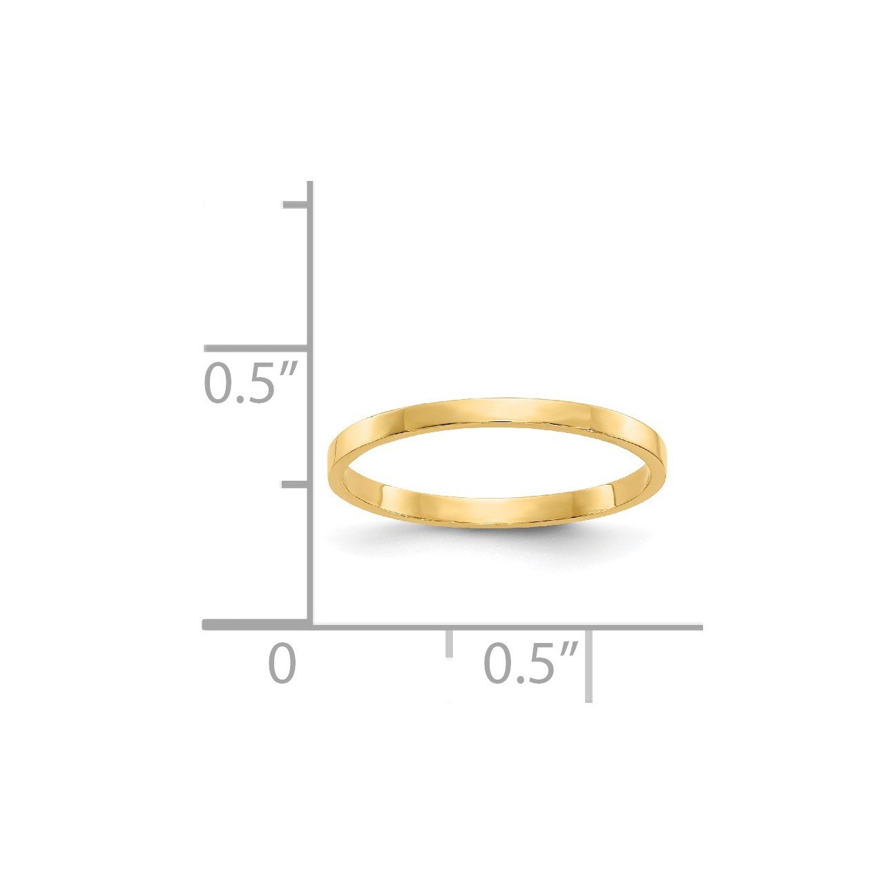 14K High Polished Band Childs Ring-2