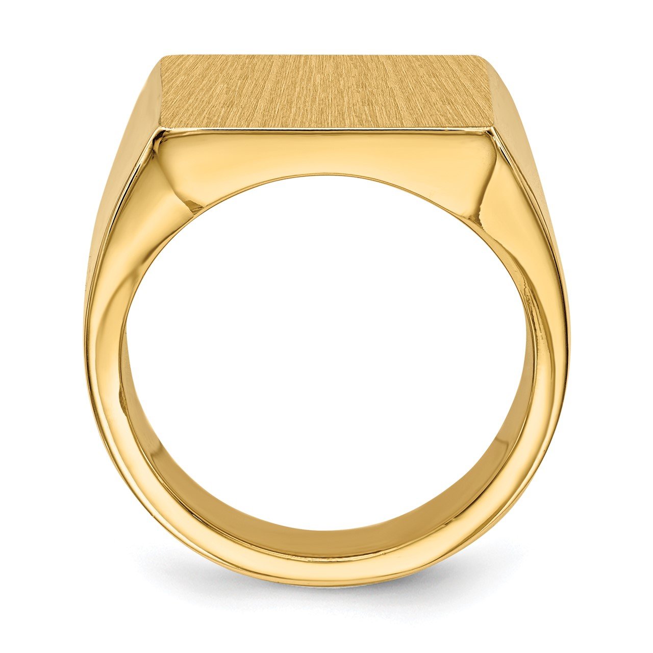 14k 17.5x16.5mm Closed Back Mens Signet Ring-1