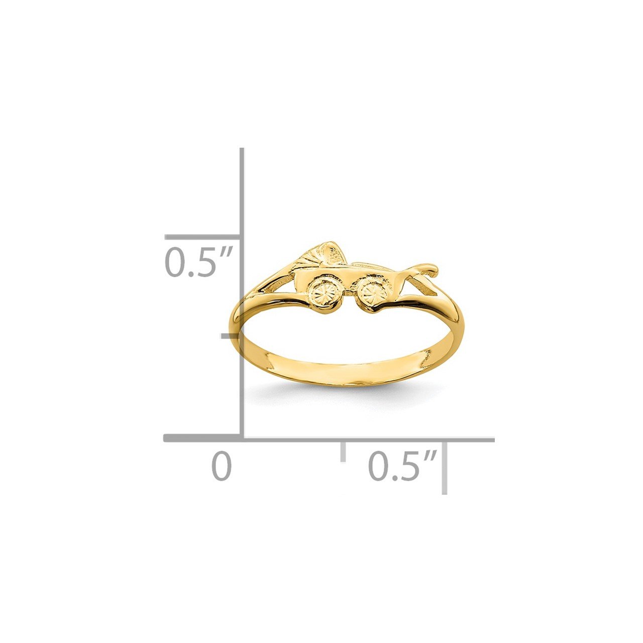 14k Stroller Baby Ring-3