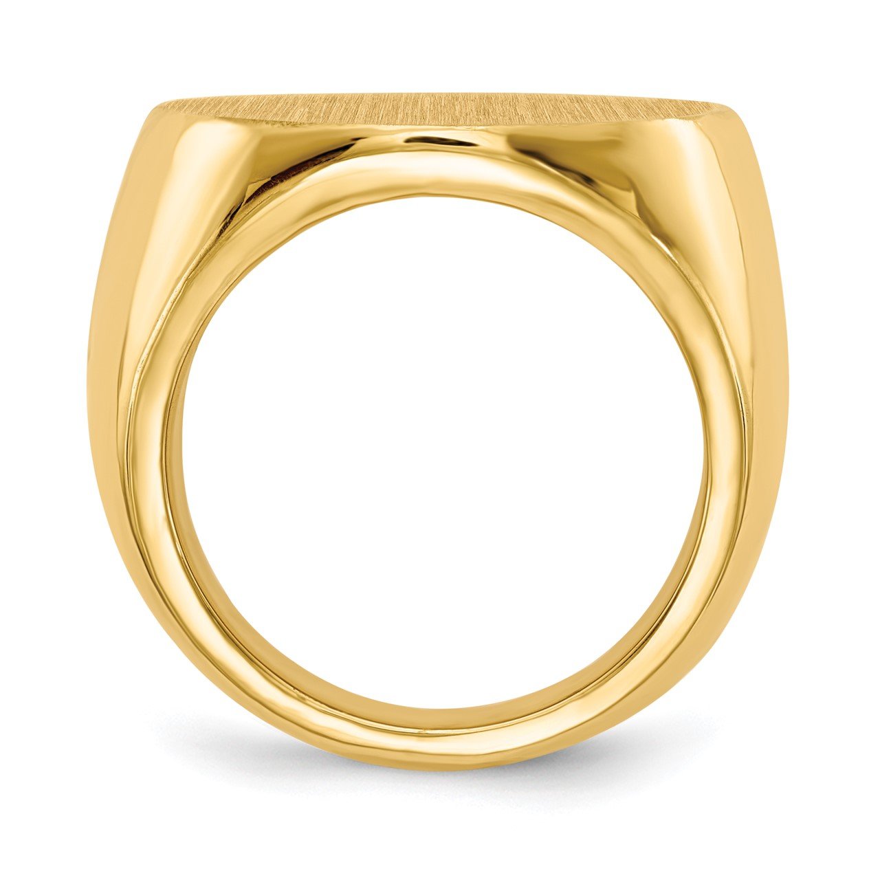 14k 21.0x21.5mm Closed Back Mens Signet Ring-1