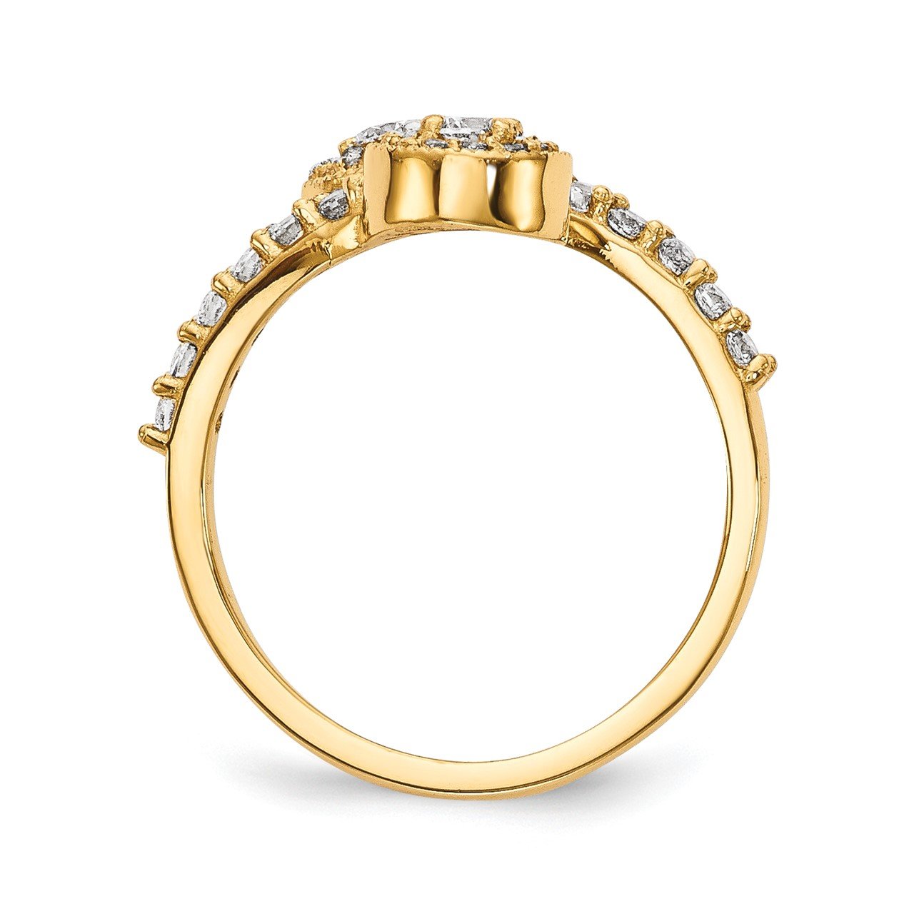 14KY A Diamond 2-stone Ring Semi-Mount - 2.3 mm center stones-1