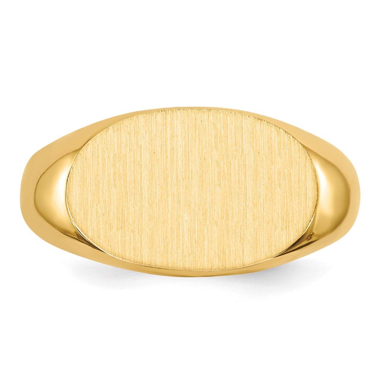 14k 11.0x17.0mm Open Back Men's Signet Ring-3