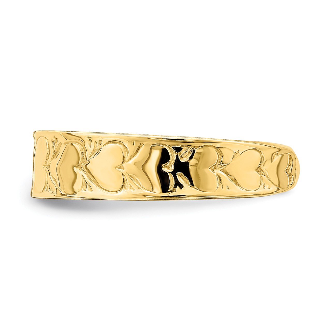 14k Heart Pattern Toe Ring-2