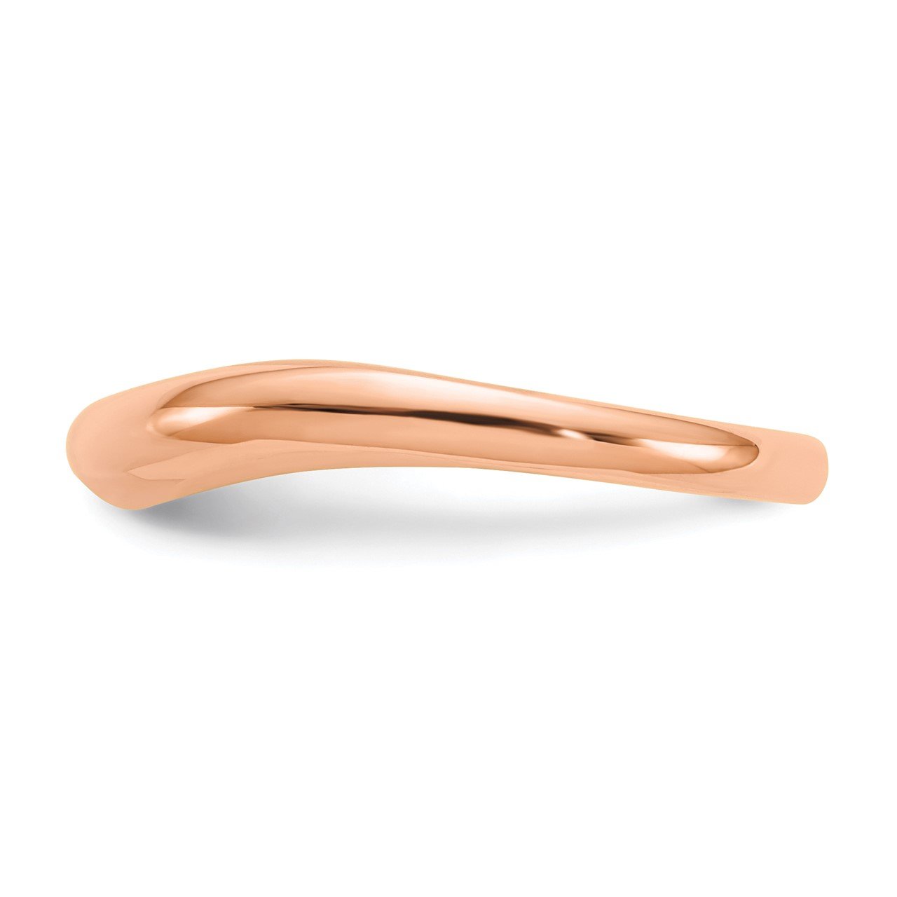14k Rose Gold Polished Stackable Wave Ring-3