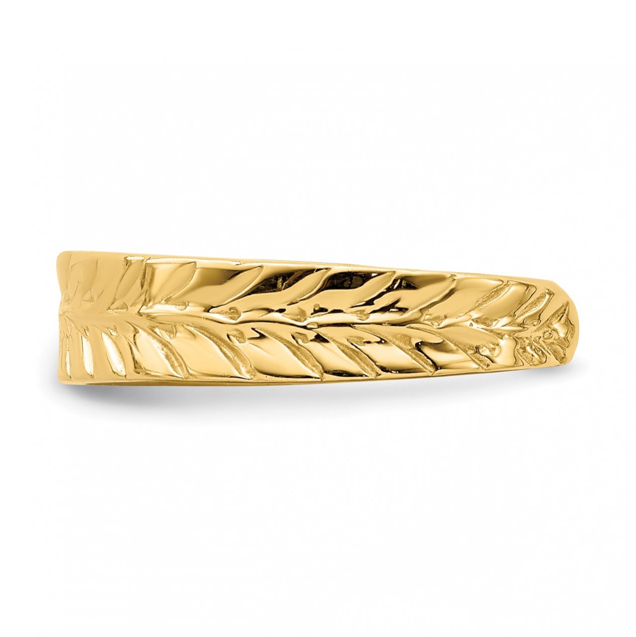 14K Starburst Center with Leaf Trim Toe Ring-3