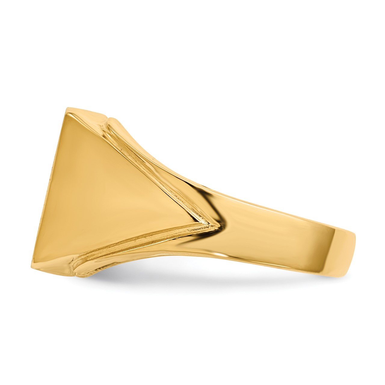 14k 12.0x12.0mm Open Back Men's Signet Ring-2