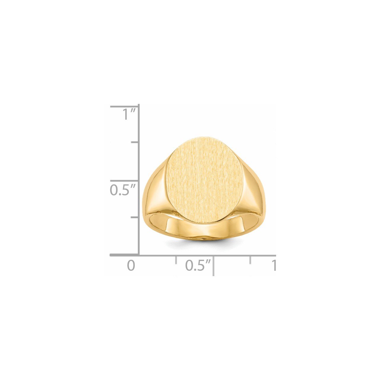 14k 16.0x14.0mm Open Back Mens Signet Ring-4