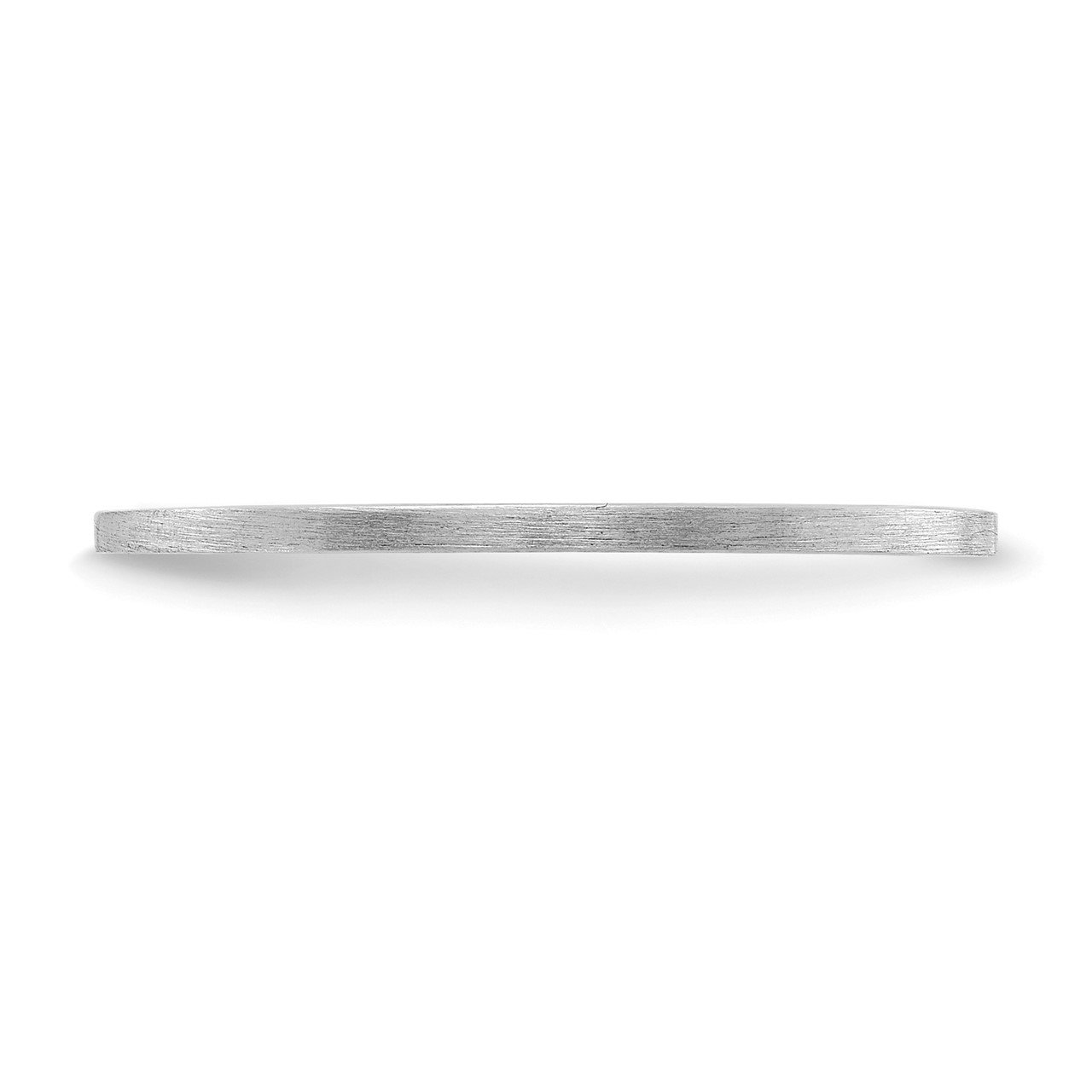 14K White Gold 1.2mm Flat Satin Stackable Band-2
