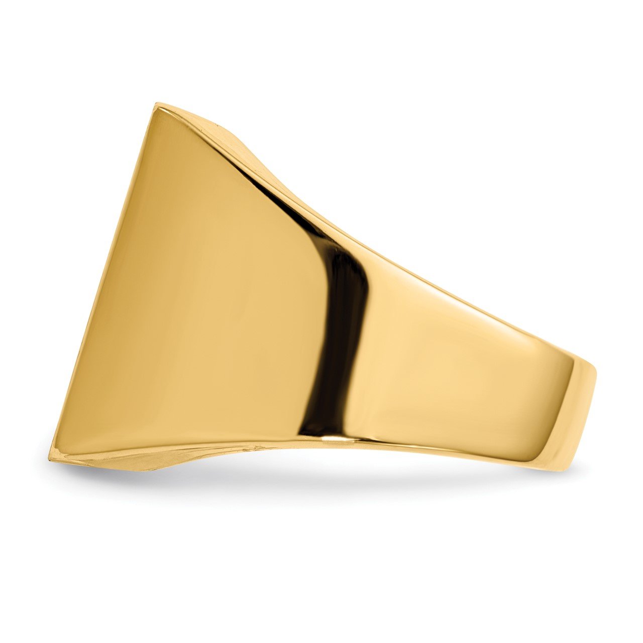 14k 17.5x16.5mm Closed Back Mens Signet Ring-2