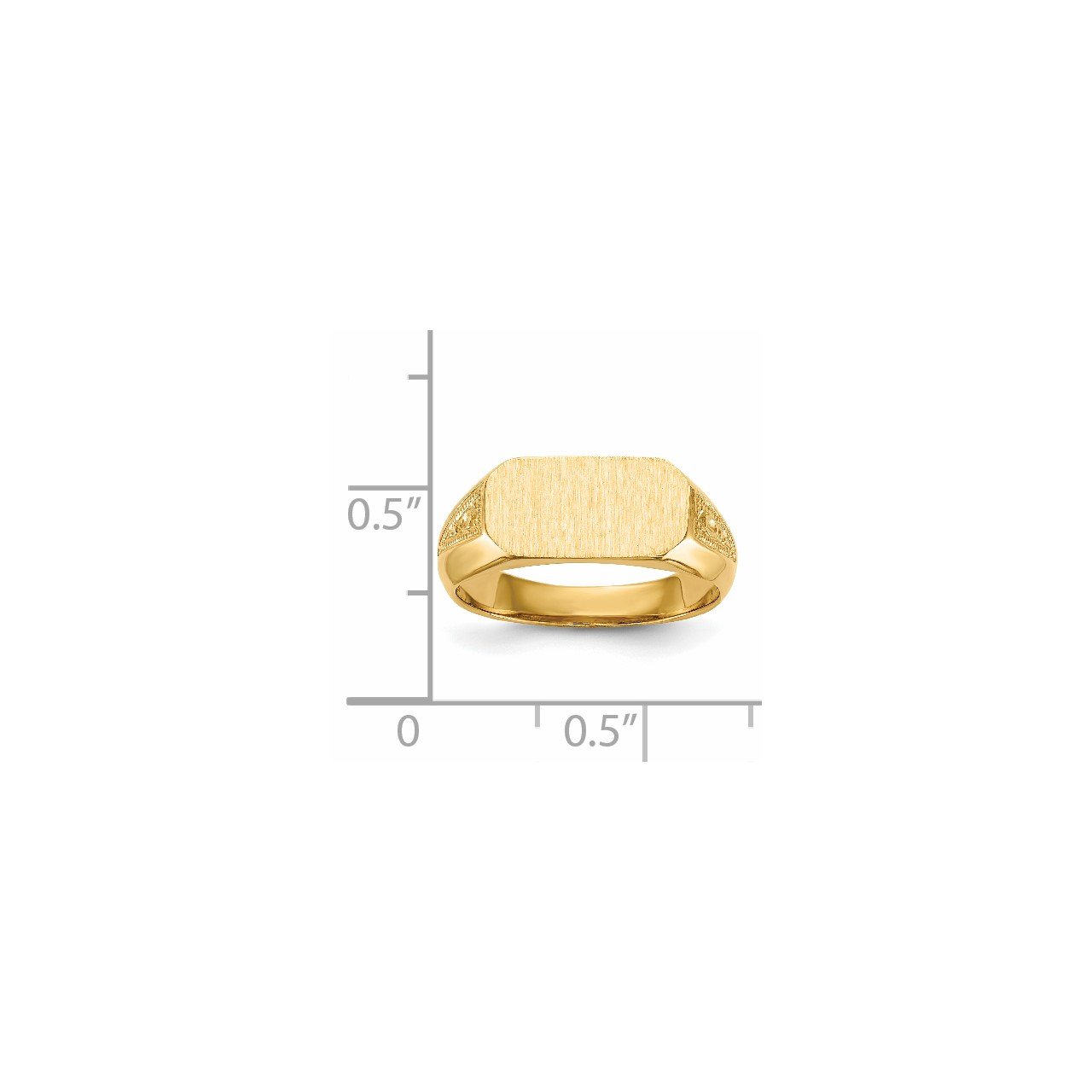 14k 6.0x12.5mm Open Back Signet Ring-4