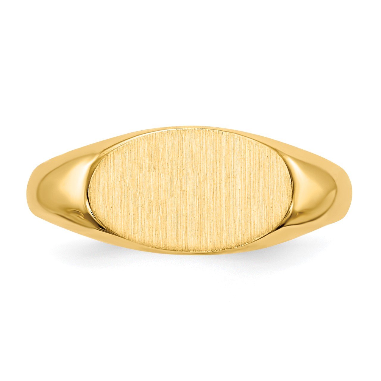 14k 11.0x6.5mm Closed Back Children's Signet Ring-3