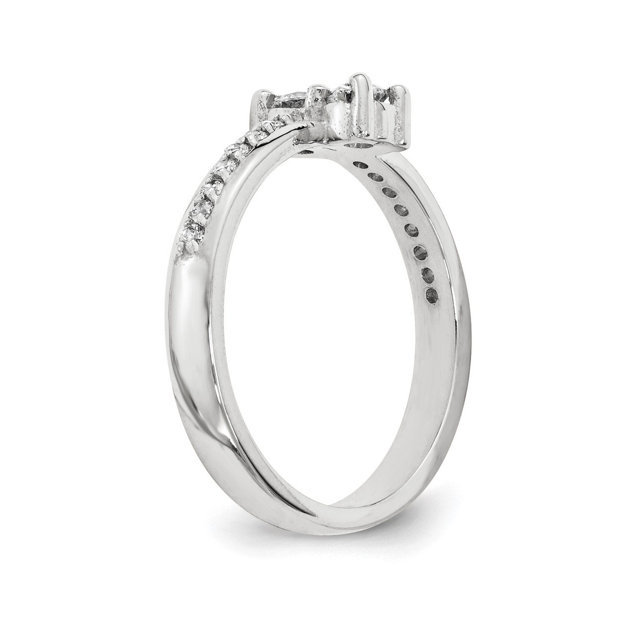 14KW AA Diamond 2-stone Ring Semi-Mount - 3.5 mm center stones-5