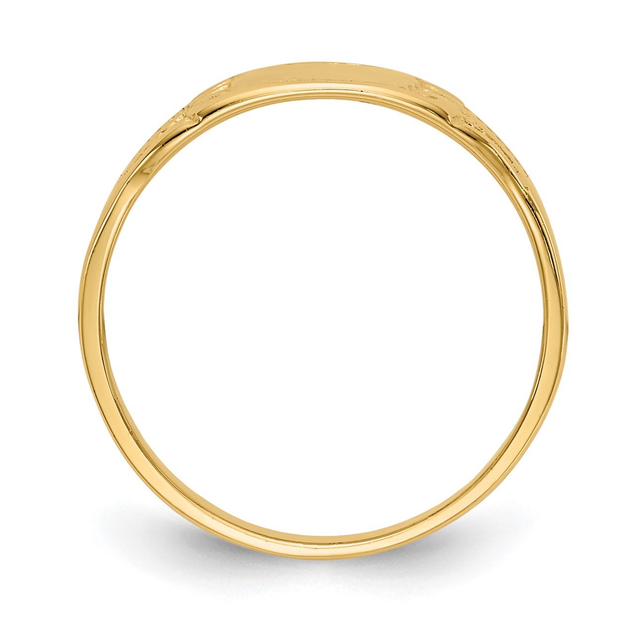 14K Polished Rectangular Baby Signet Ring-1