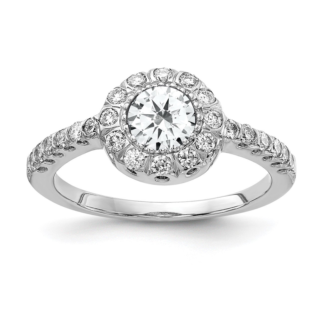 14k White Gold 5mm Cubic Zirconia VS Diamond ring