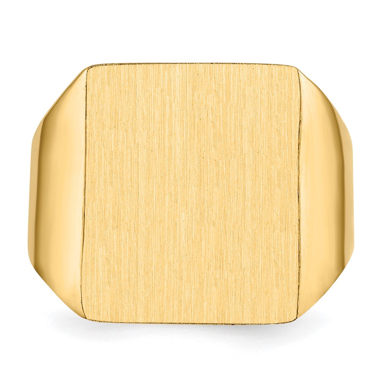 14k 15.0x17.0.0mm Closed Back Mens Signet Ring-3