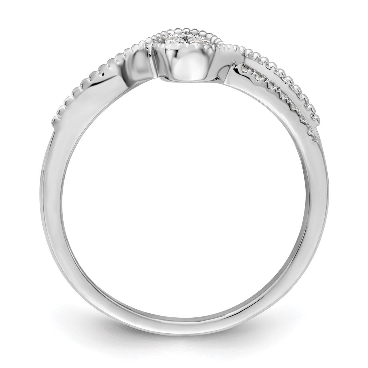 14kw Lab Grown Diamond SI1/SI2, G H I, Small Cluster Promise Ring-1