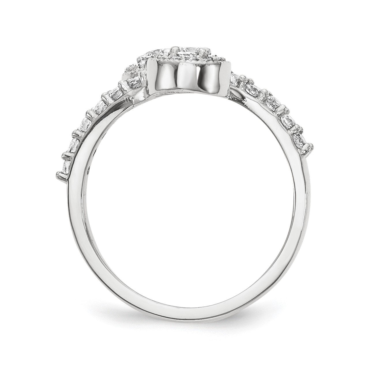 14KW AA Diamond 2-stone Ring Semi-Mount - 2.3 mm center stones-1