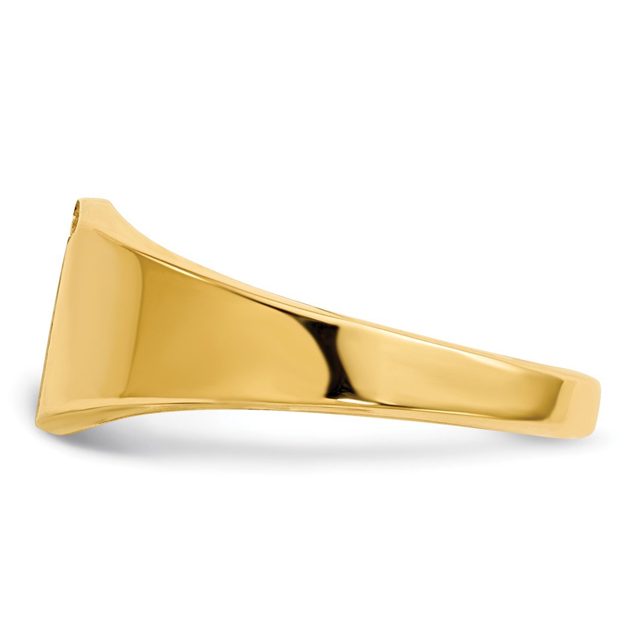 14k 8.0x7.0mm Closed Back VS Diamond Signet Ring-2