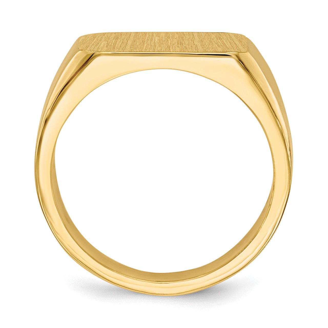 14k 10.0x15.0mm Closed Back Men's Signet Ring-1