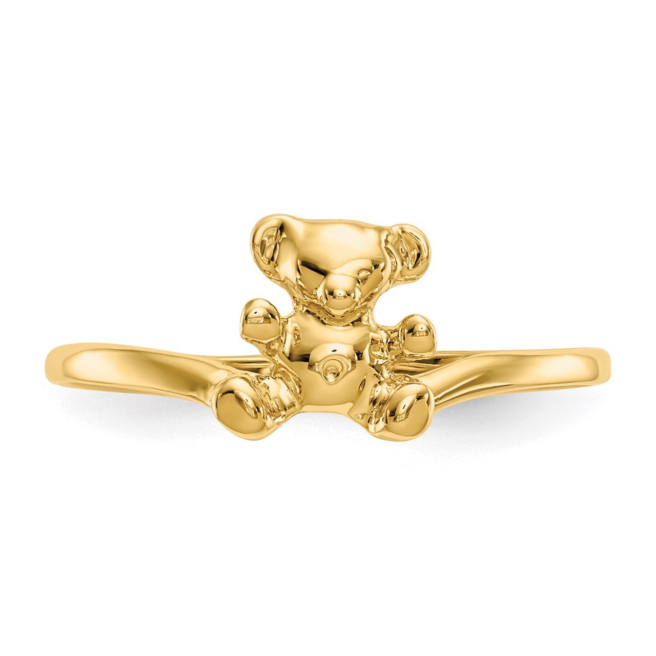14k Childs Polished Teddy Bear Ring-4