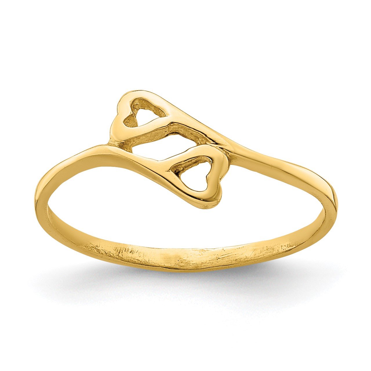 14k Double Heart Baby Ring | The Gold Store