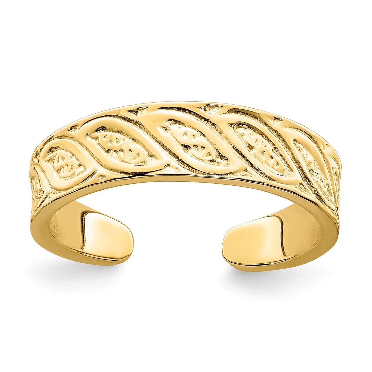 14k Adjustable Leaf Design Toe Ring