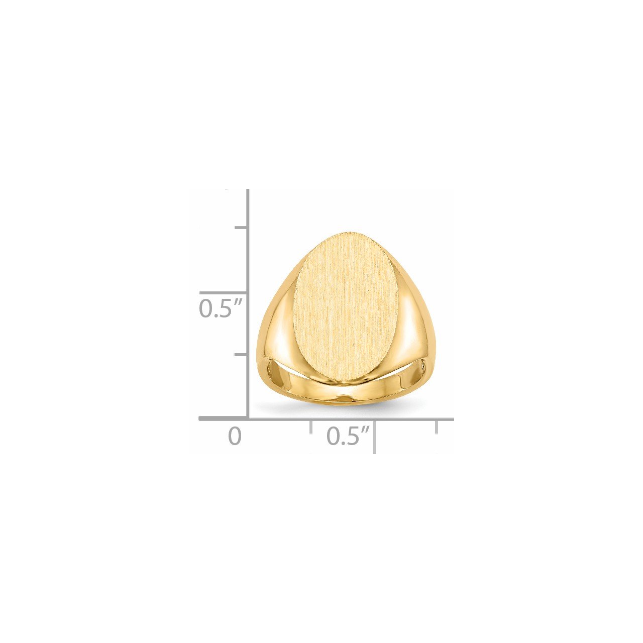14k 12.0x17.0mm Open Back Signet Ring-4