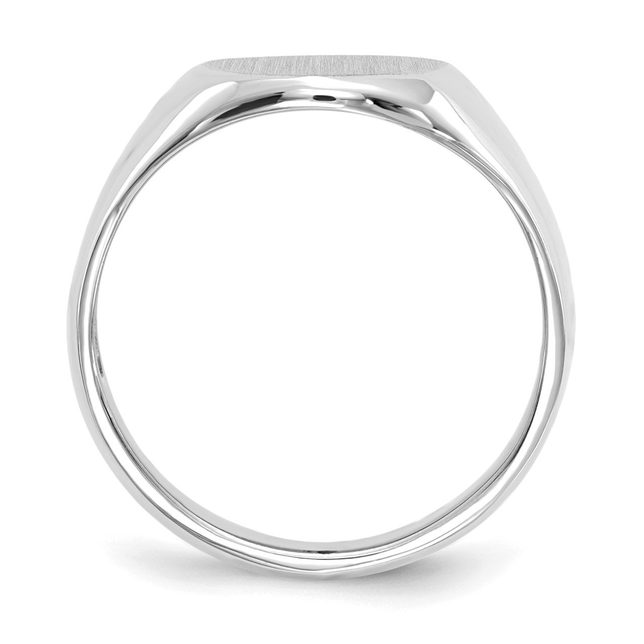 14k White Gold 13.0x11.0mm Open Back Signet Ring-1