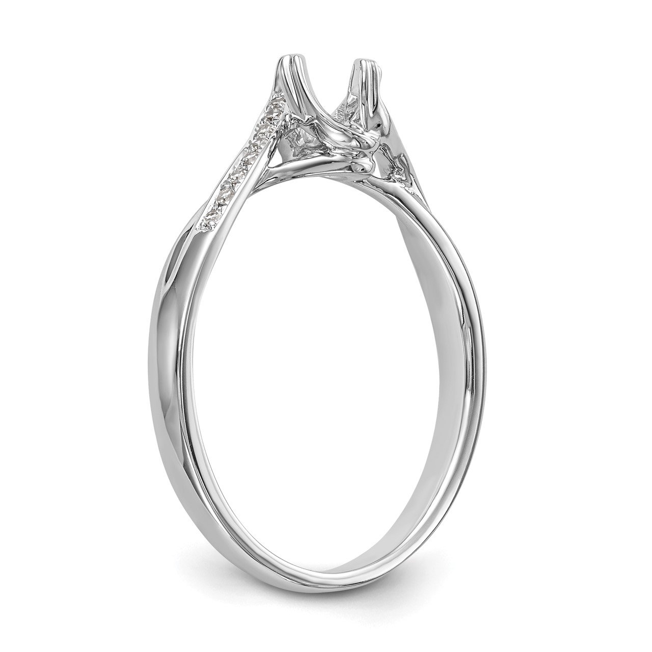 14K White Gold Diamond Semi-Mount Promise/Engagement Ring-5