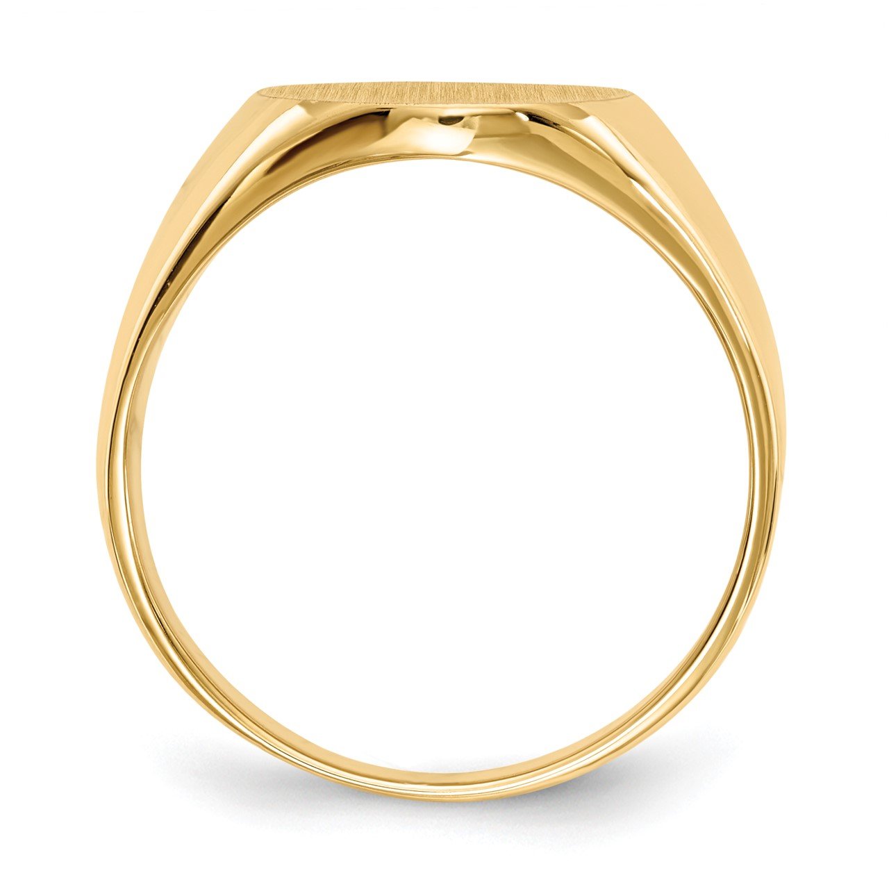 14k 14.0x13.0mm Closed Back Men's Signet Ring-1
