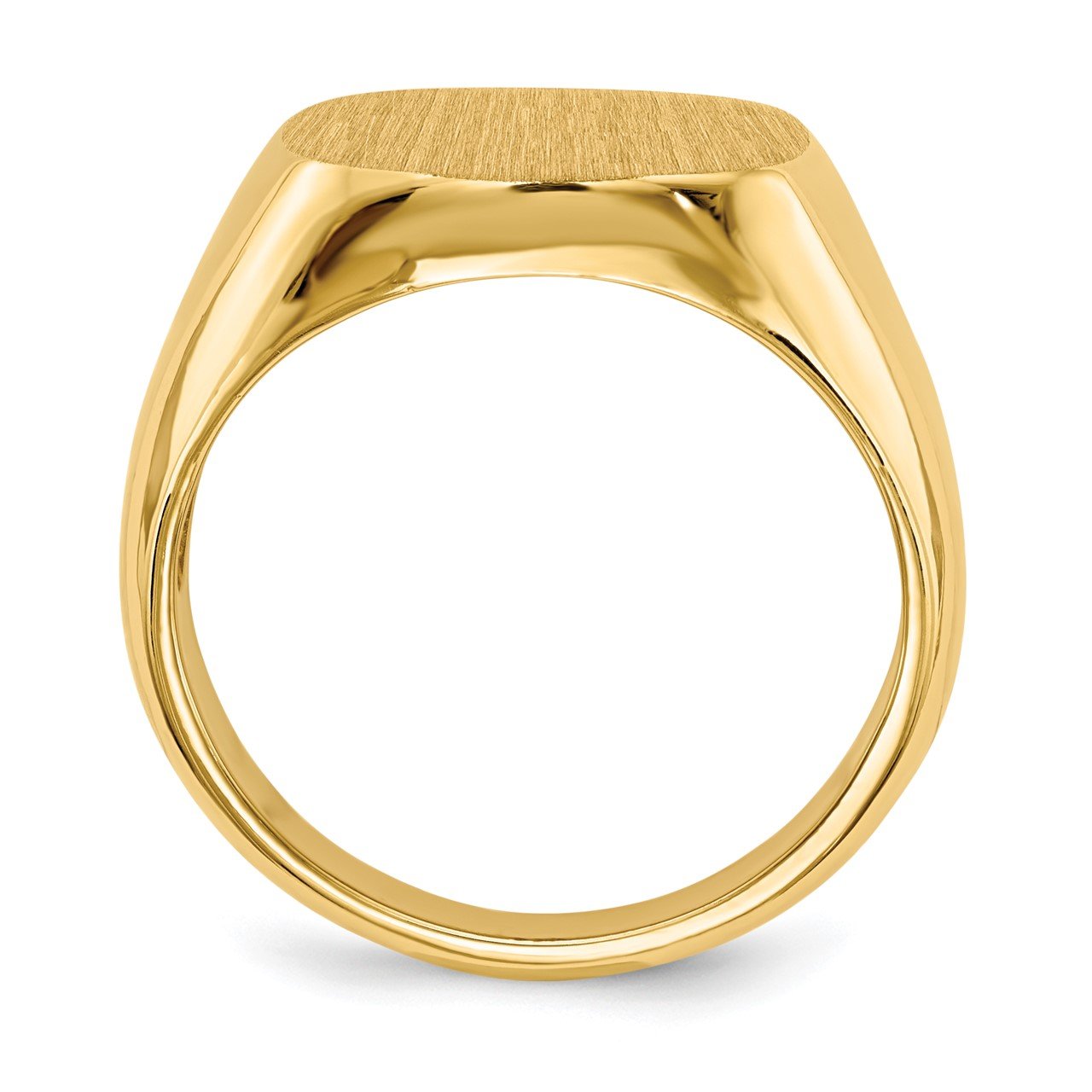 14k 13.5 x15.0mm Open Back Mens Signet Ring-1