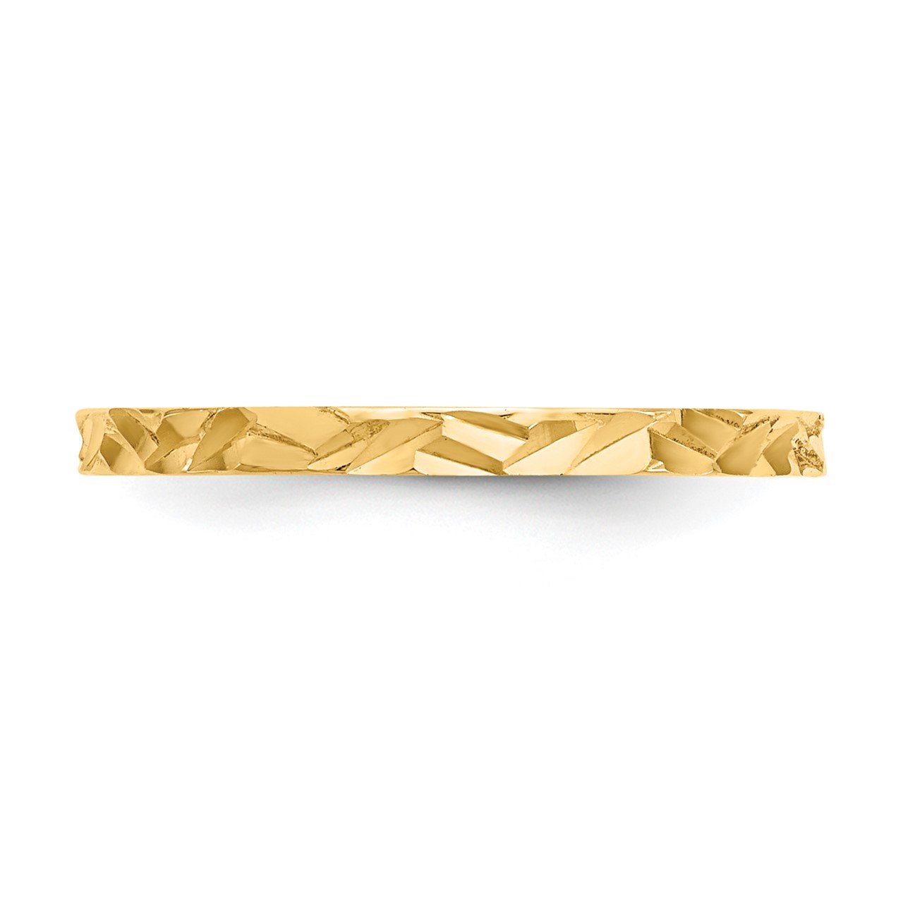 14K Diamond-cut Zig-Zag Design Band Childs Ring-3