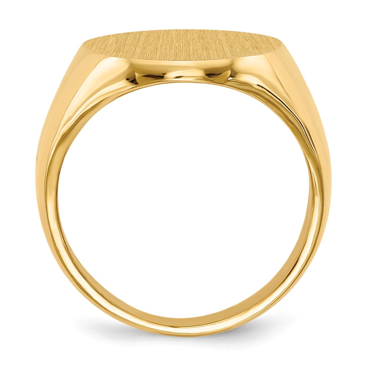 14k 20.5x16.0mm Closed Back Mens Signet Ring-1