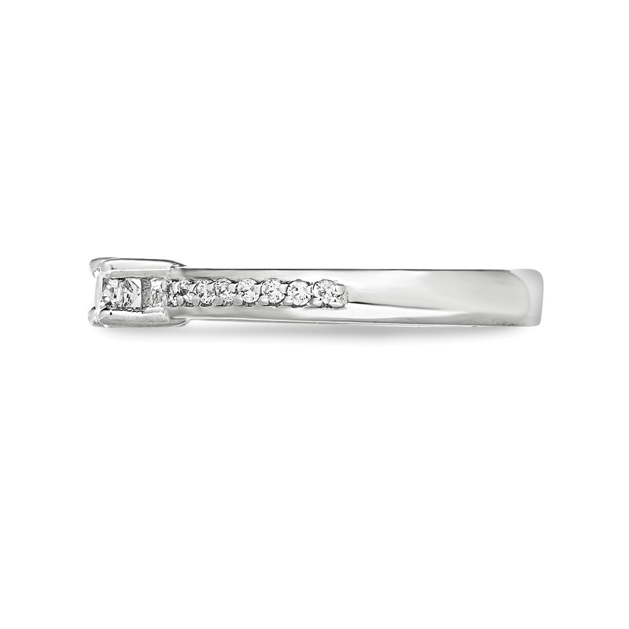 14KW AAA Diamond 2-stone Ring Semi-Mount - 4.8 mm center stones-2
