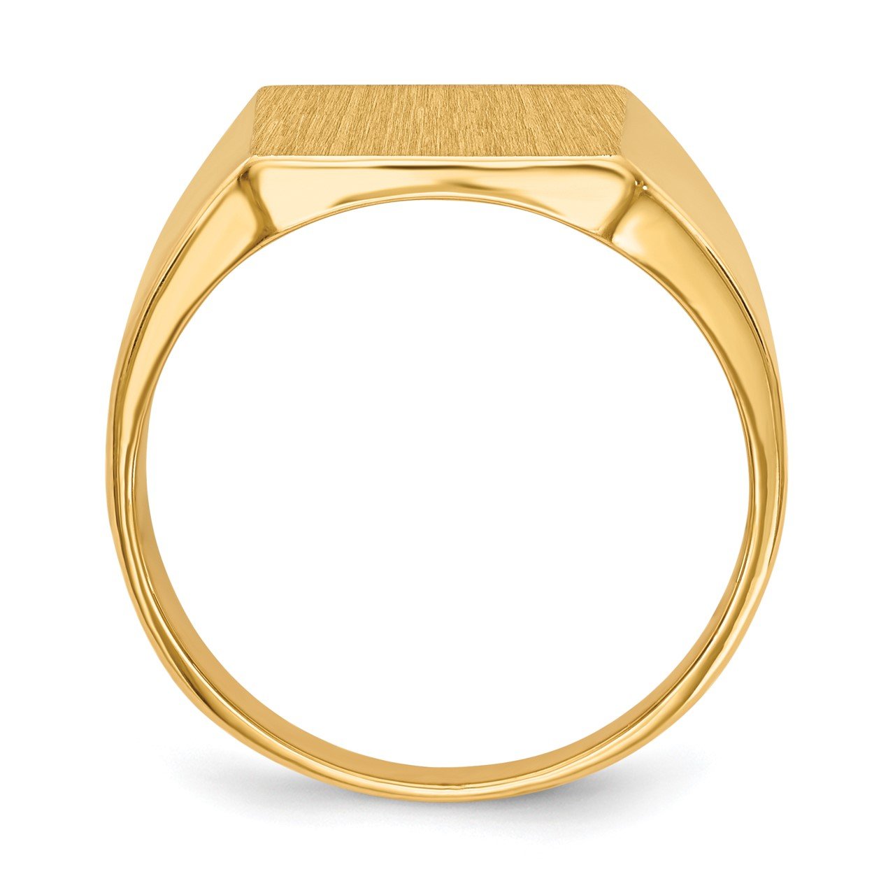 14k 15.0x13.5mm Closed Back Mens Signet Ring-1