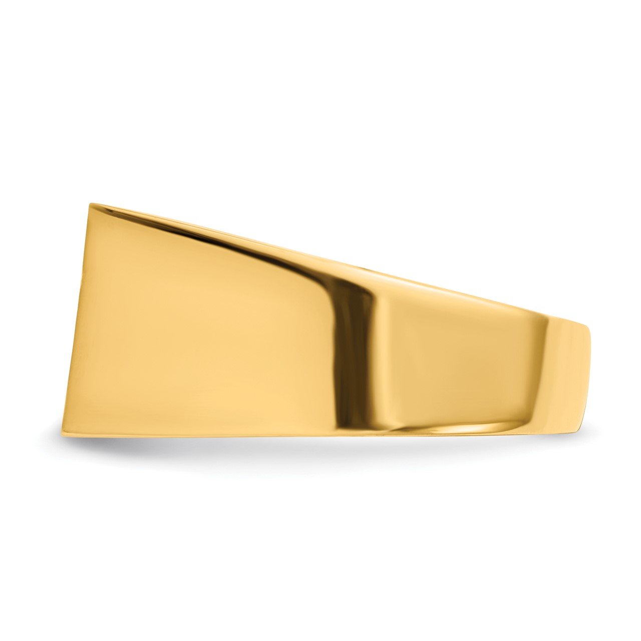 14k 10.5x18.0mm Closed Back Men's Signet Ring-2