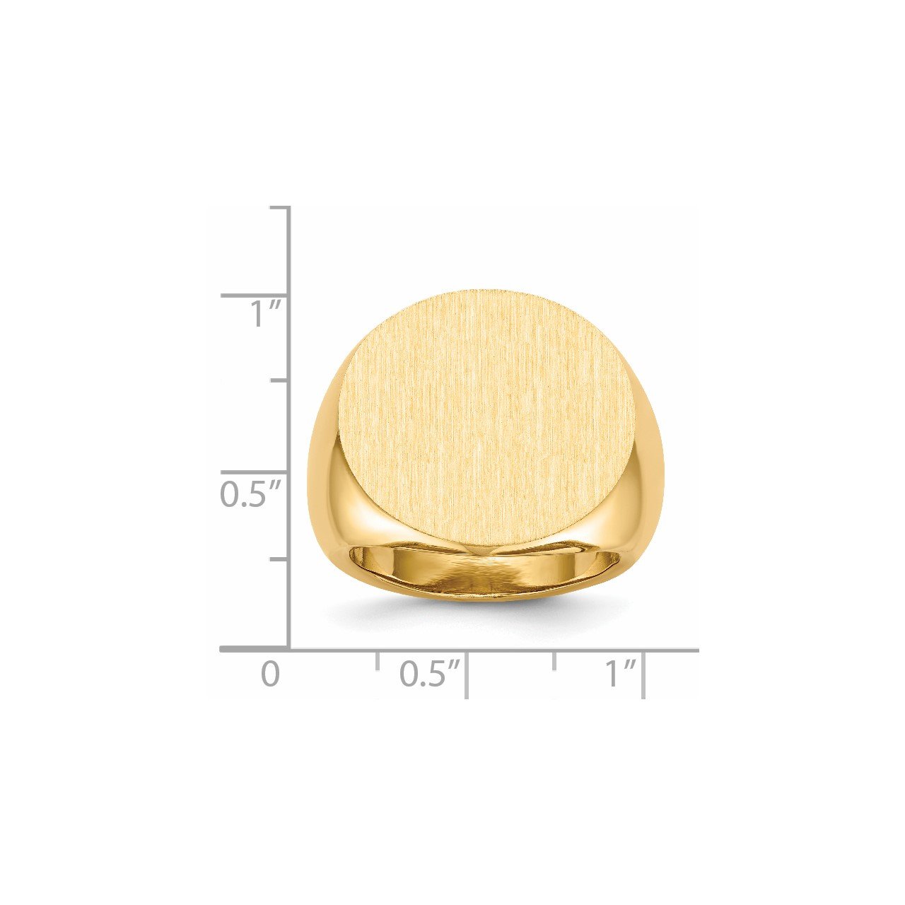 14k 21.0x21.5mm Open Back Mens Signet Ring-4