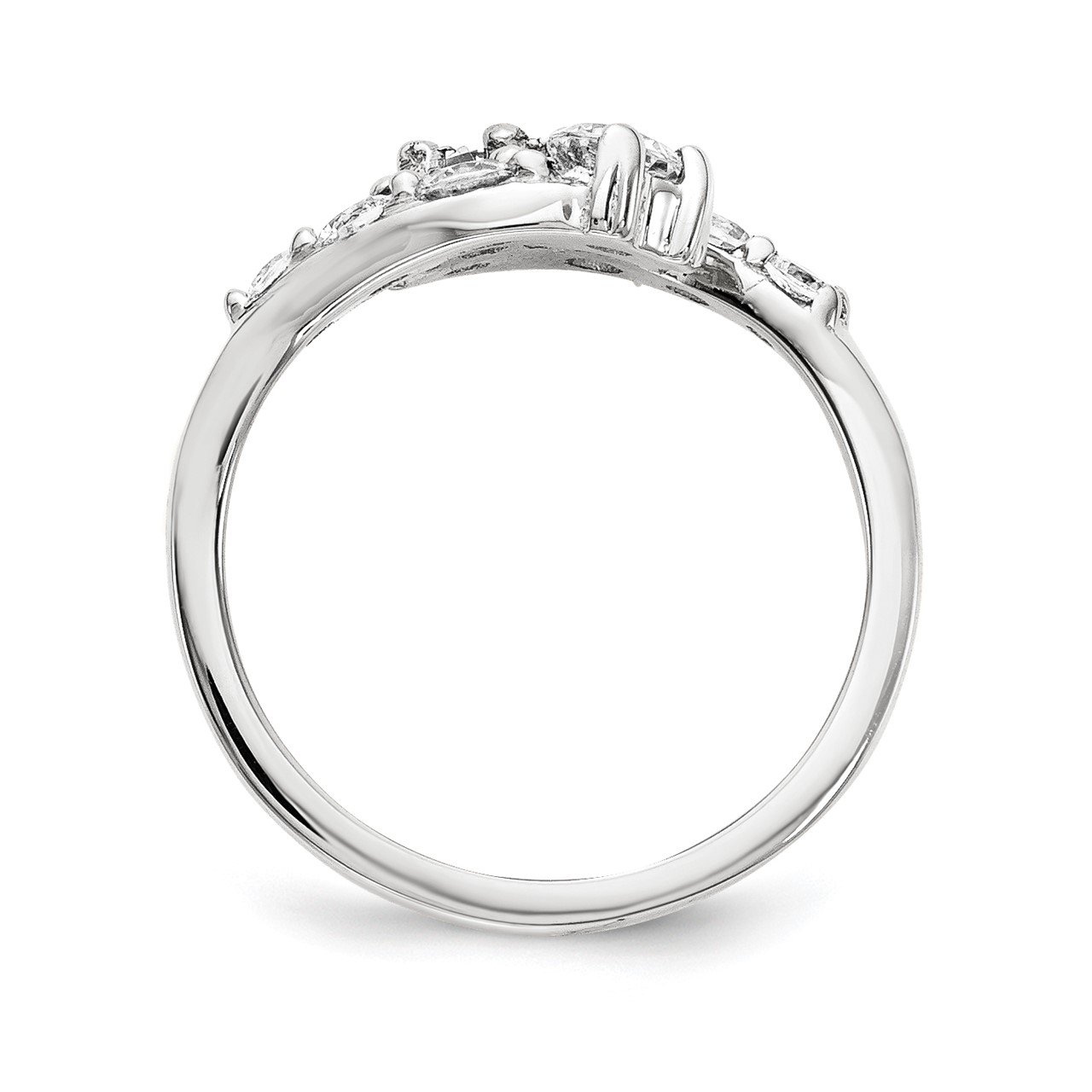 14KW AAA Diamond 2-stone Ring Semi-Mount - 3.1 mm center stones-1