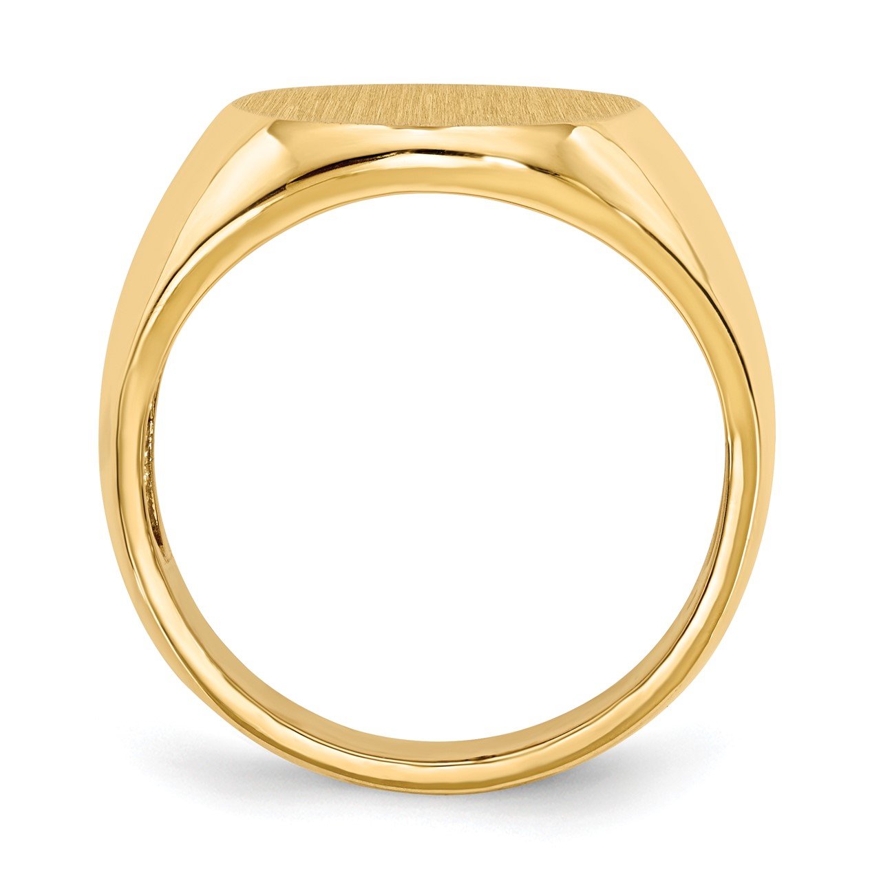 14k 17.5 x14.0mm Open Back Men's Signet Ring-1