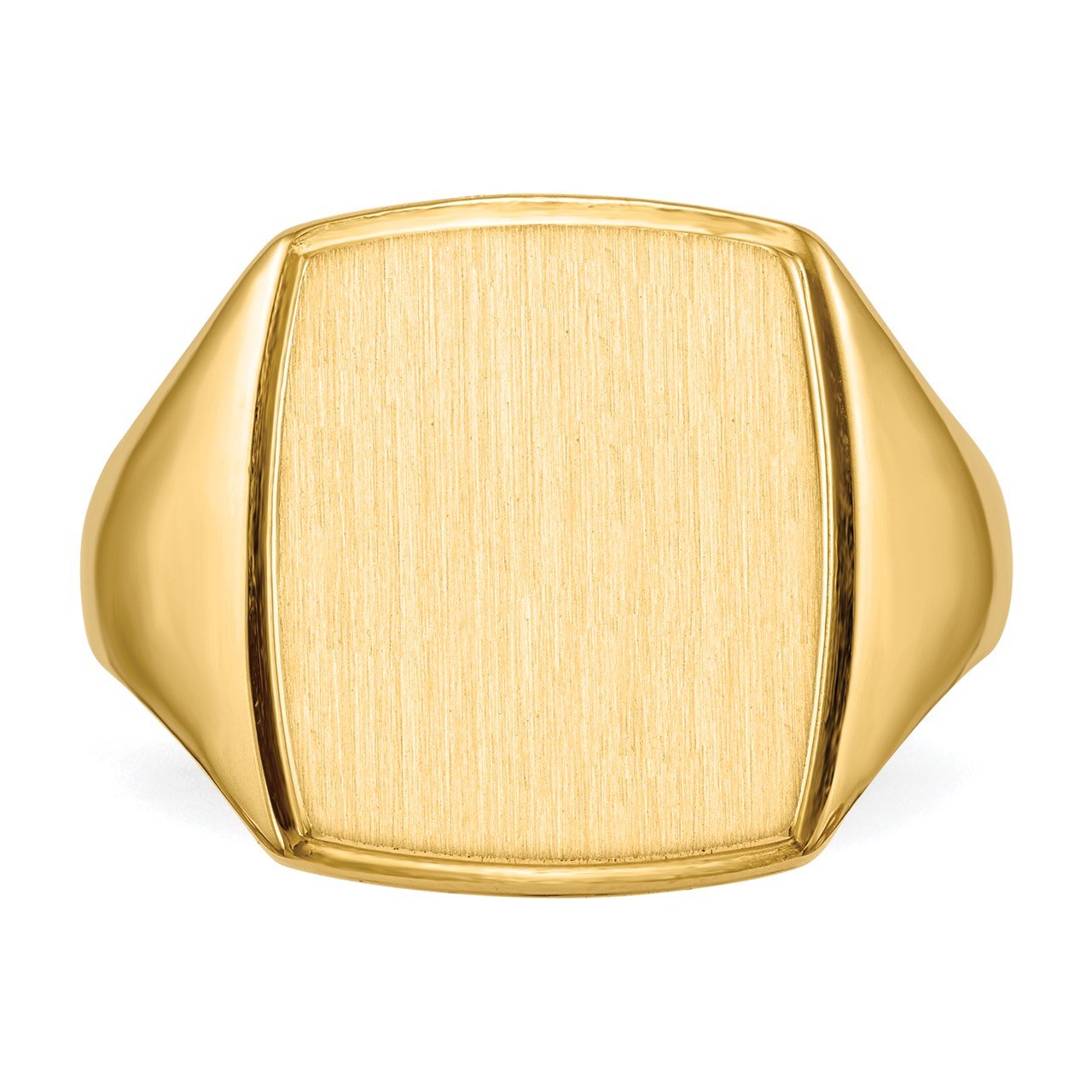 14k 14.5x13.0mm Closed Back Mens Signet Ring-3