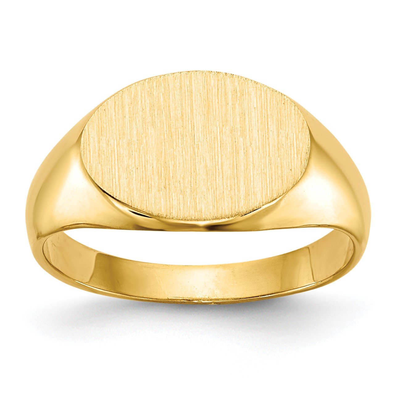 14k 11.0x7.5mm Closed Back Child's Signet Ring