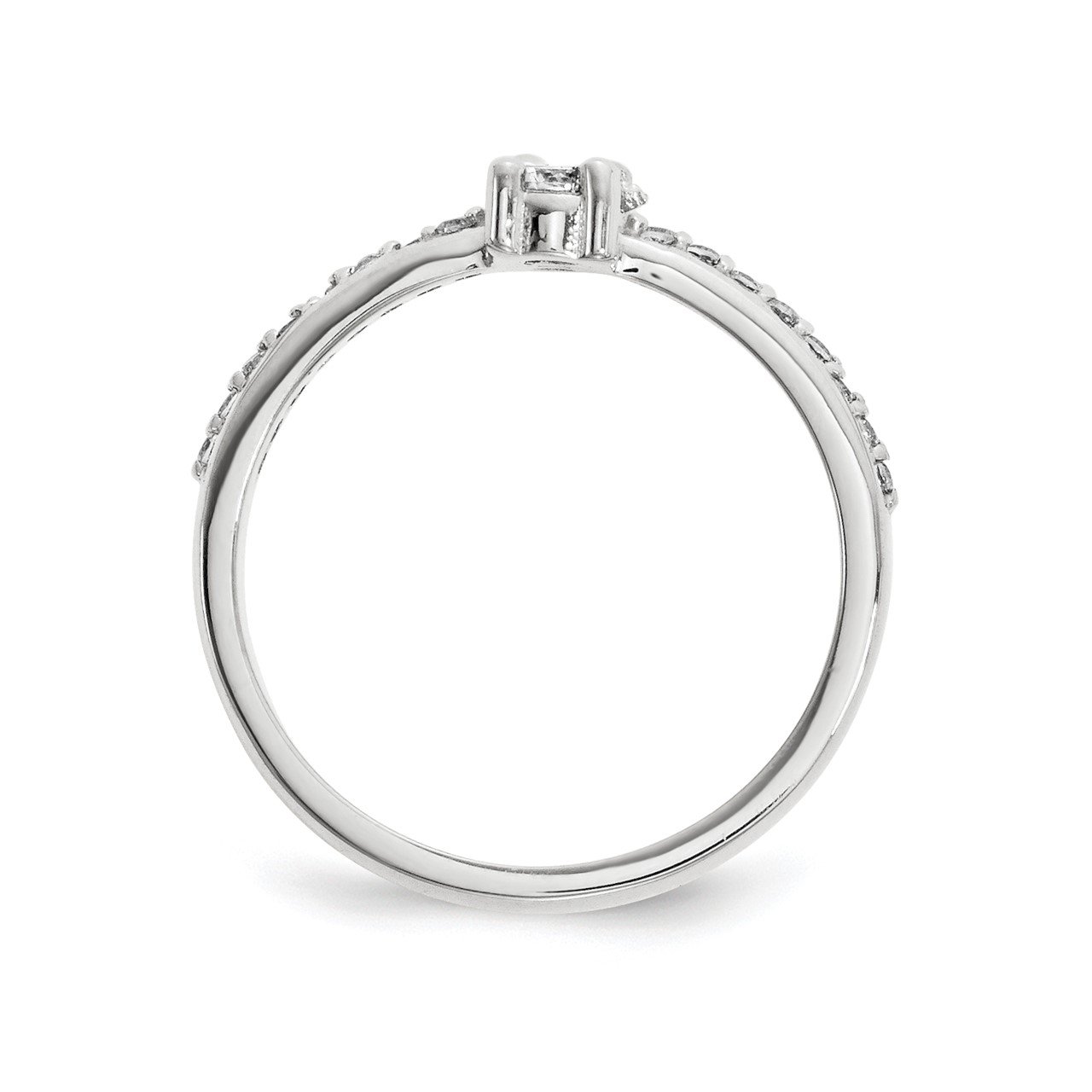 14KW AAA Diamond 2-stone Ring Semi-Mount - 3.1 mm center stones-1