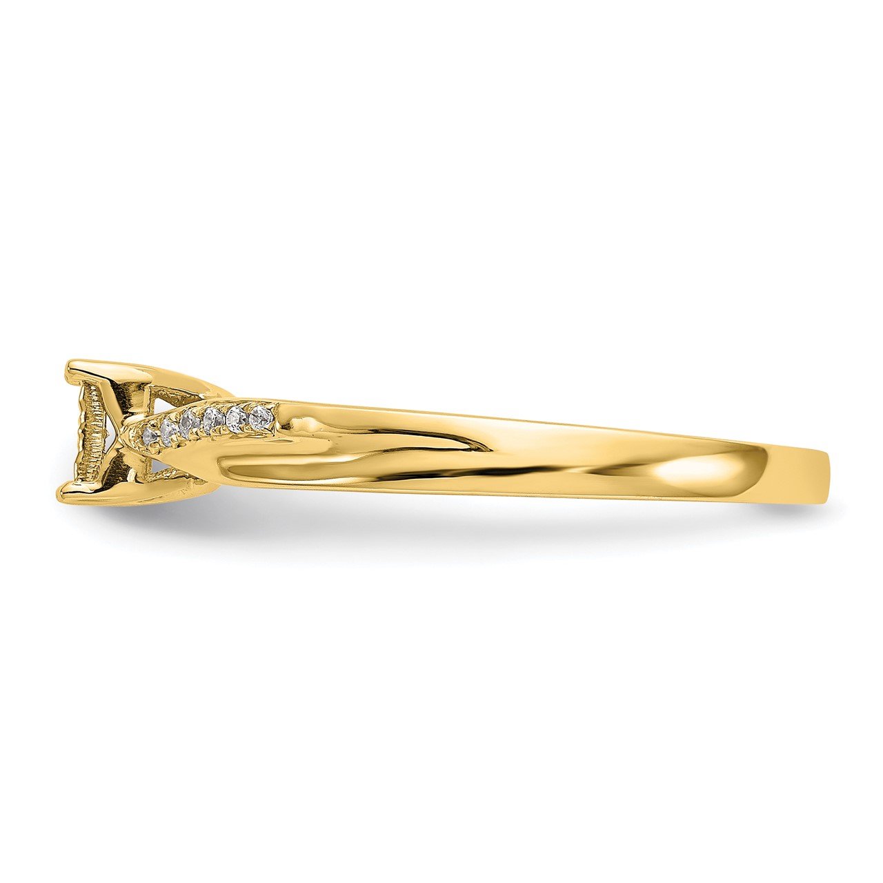 14K Yellow Gold Complete Diamond Engagement Ring-3