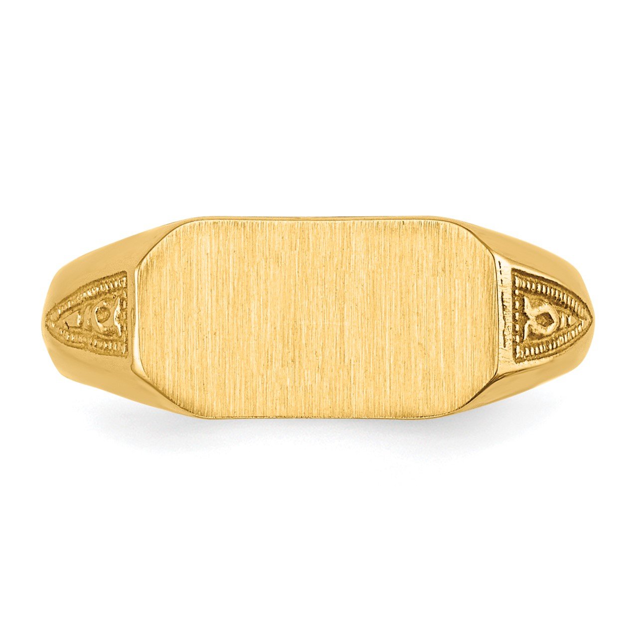 14k 10.0x5.5mm Closed Back Signet Ring-3