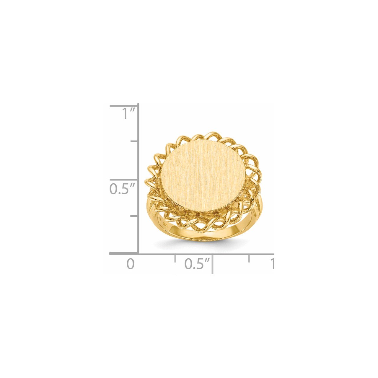 14k 14.5x15.0mm Open Back Signet Ring-4
