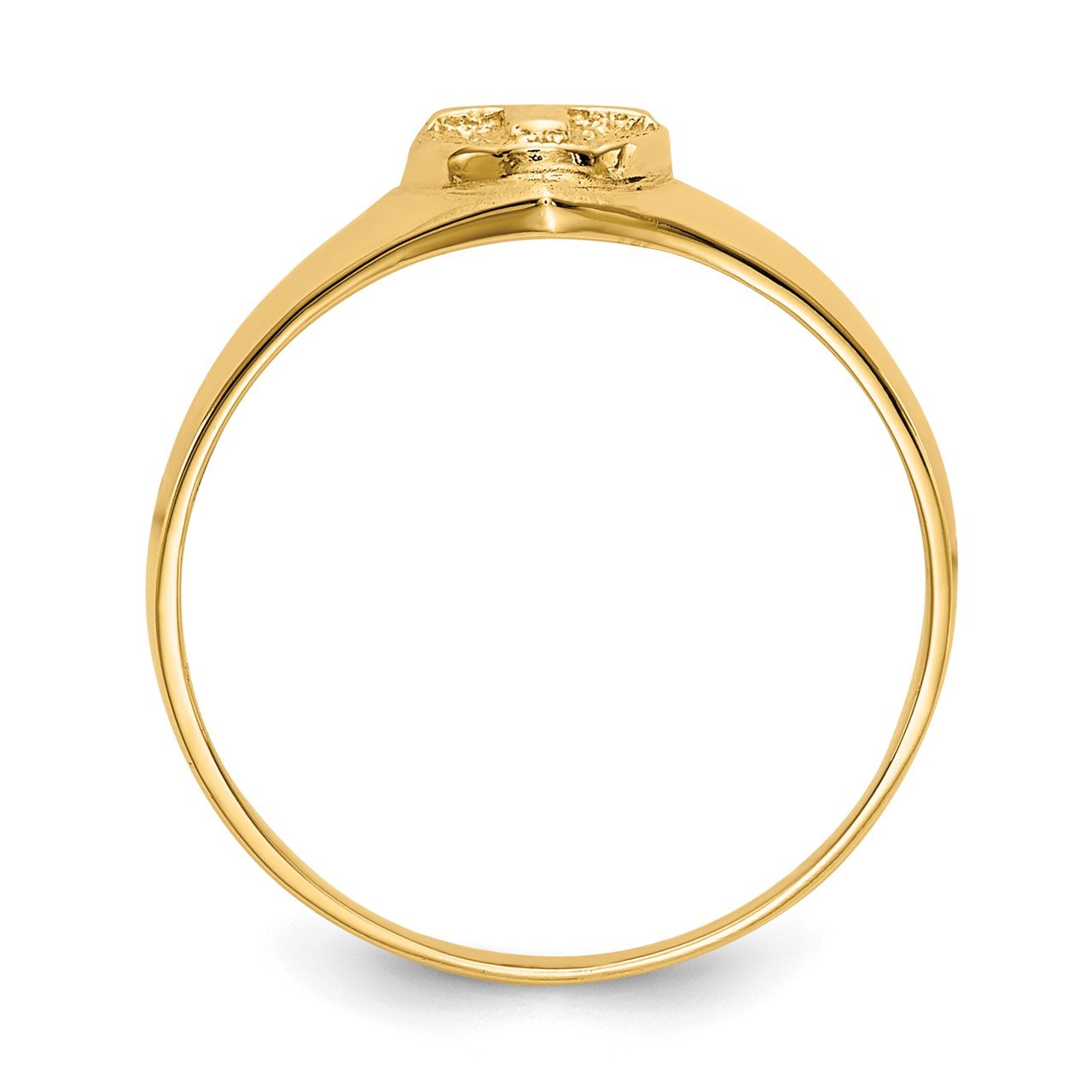 14k Childs Polished Cross Ring-1