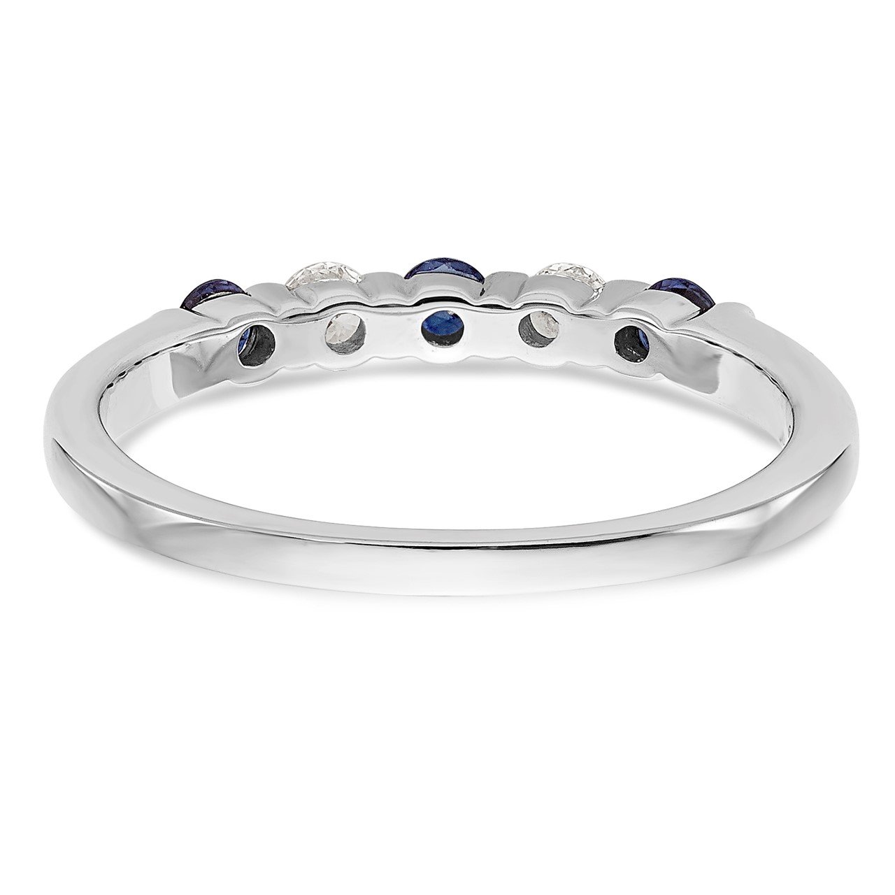 14k White Gold Diamond with Sapphire Band-4