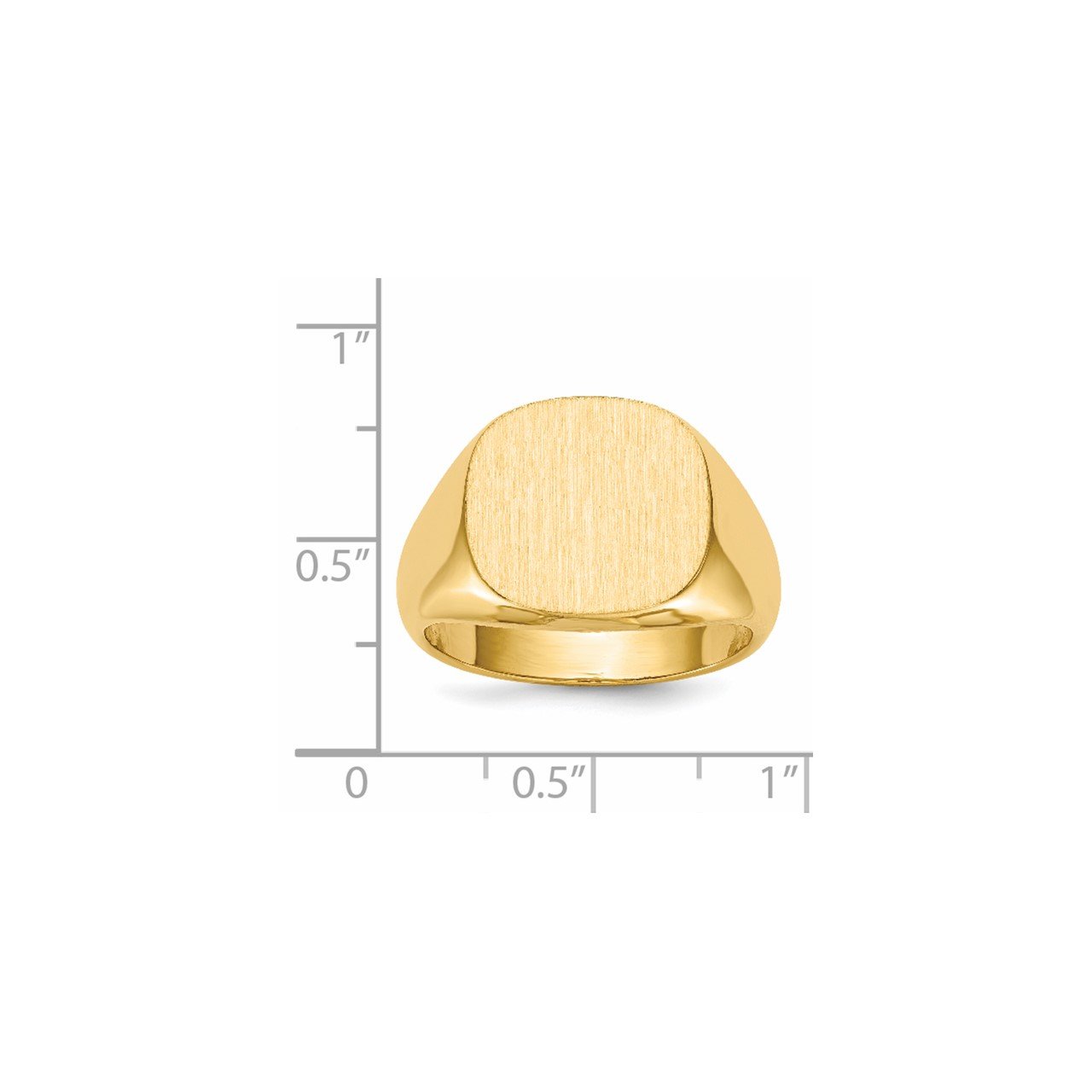 14k 13.5 x15.0mm Open Back Mens Signet Ring-4