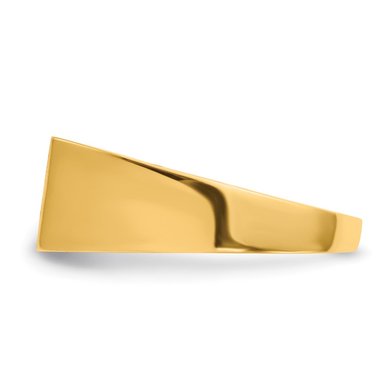 14k 7.0x13.0mm Closed Back Signet Ring-2